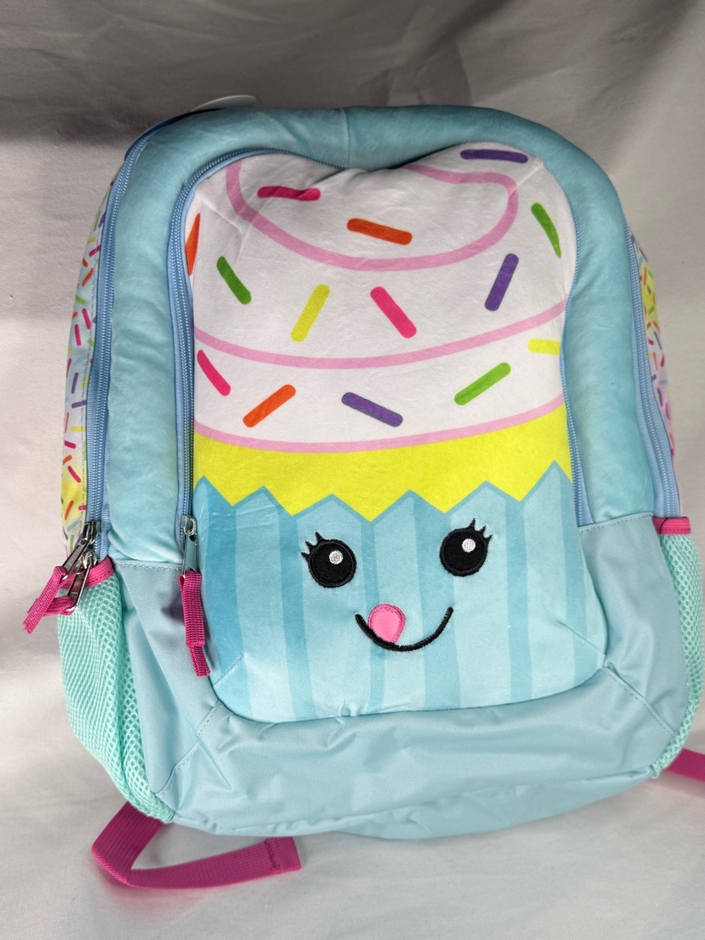 Libbey Light Blue Cupcake Backpack with Multicolor Sprinkles